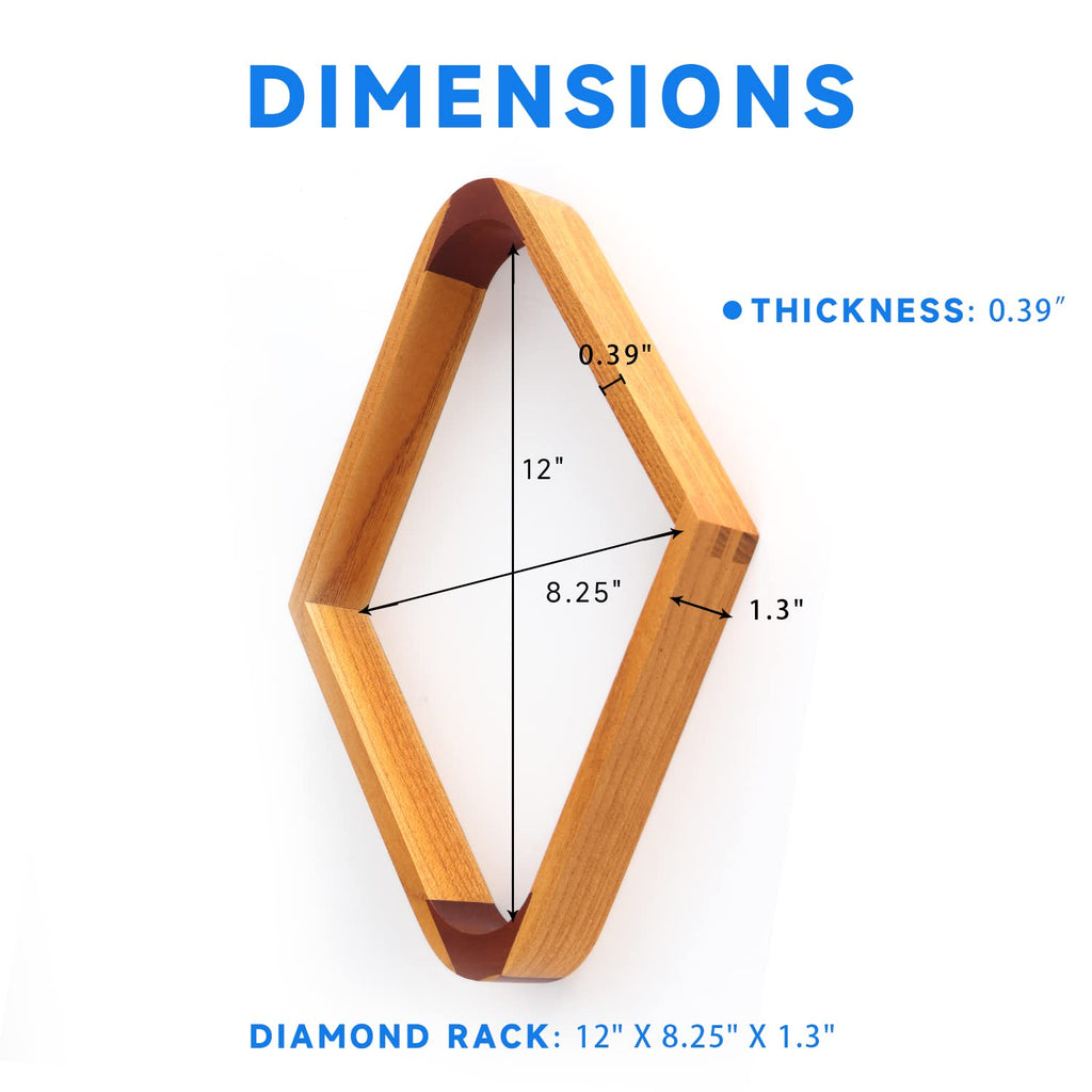 Gse 2-Tone Solid Wood Billiard 8-Ball Triangle Or 9-Ball Diamond Pool Ball Racks For 2-1/4'' Pool Balls (8-Ball Triangle & 9-Bal