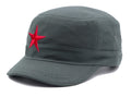 Jazaa|Az| Fashionable Solid Color Unisex Fitted Army Military Cadet Cap (Blue) (Light Grey) (Grey 1)