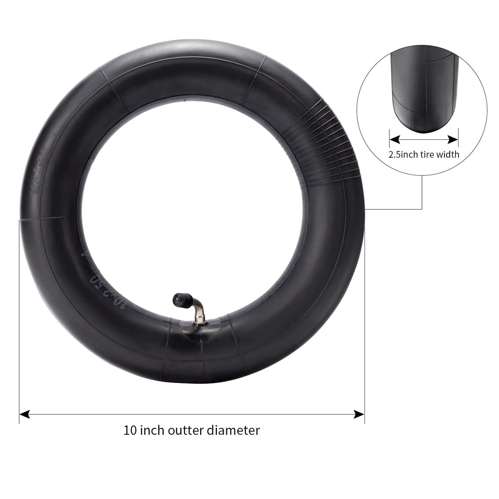 Staibc 10X2.50 Butyl Inner Tube With Valve Angle Cr202 Replacement For 10 Inch Smart Electric Scooter Inner Tube Pack Of 2