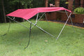 New Burgundy Vortex Pontoon/Deck Boat 4 Bow Bimini Top 12' Long, 97-103 Wide, 54 High, Complete Kit, Frame, Canopy, and Hardware