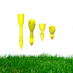 Goldwolf Designer Golf Tees: Grip The Ground, Do Not Fly, Unbreakable, Outlasting, Non-Littering, Non-Time-Wasting (2 Tulip & 2 