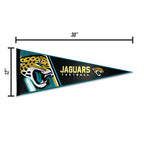 Rico Industries Nfl Football Jacksonville Jaguars Primary 12'' X 30'' Felt Wall D  Cor Pennant - Great For Home/Bed Room/Man Cav
