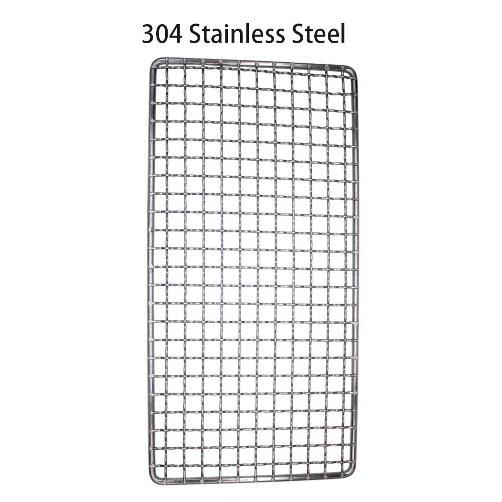 Zipseven Camping Bushcraft Backpacker Grill Welded Stainless Steel Campfire Cooking Grate High Strength Outdoor Mesh Gear For Ca