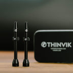 Thinvik Tubeless Presta Valve Stem 70Mm, Light Weight Alloy Kit - 2 Tubeless Valve Stems With Aluminum Alloy Cap + Core Removal