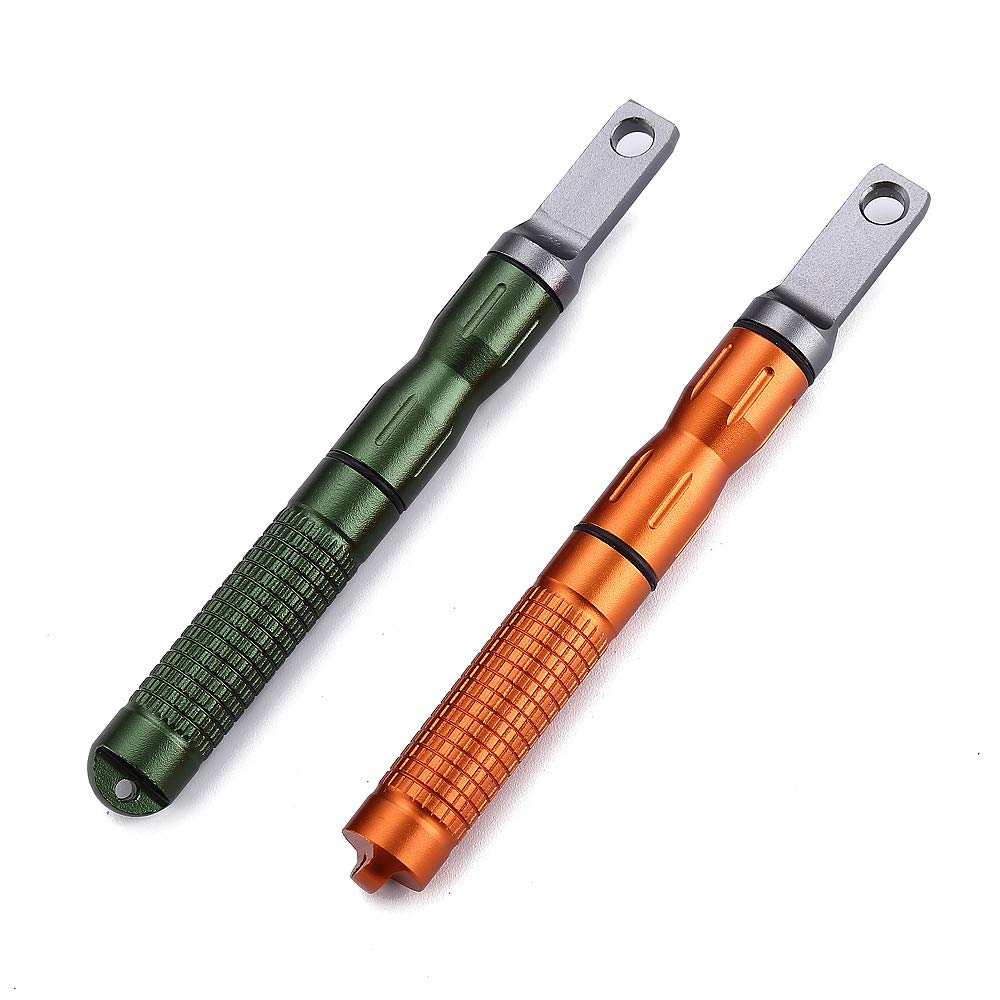Dosmamz 2Pcs Compact Fire Starter With Scraper Striker, Replaceable Threaded Ferro Rod Flint Fire Steel Magnesium Rod, An Essent