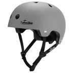 Turboske Skateboard Helmet, Bmx Helmet, Multi-Sport Helmet, Bike Helmet For Kids, Youth, Men, Women (Gray, L/Xl (22.8''-24''))