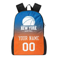 Personalized New York Basketball Sports Backpack Custom City Fan Gift Shoulder Bag Add Name and Number Casual Bag