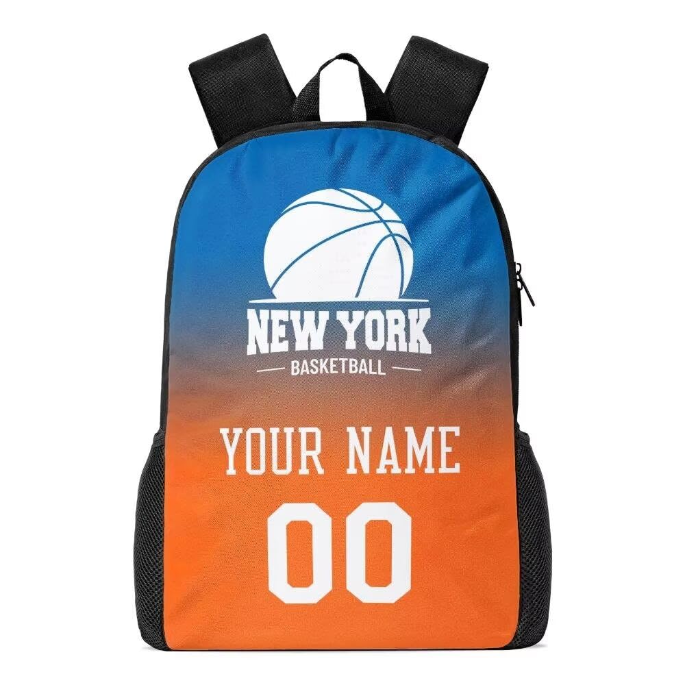 Personalized New York Basketball Sports Backpack Custom City Fan Gift Shoulder Bag Add Name and Number Casual Bag