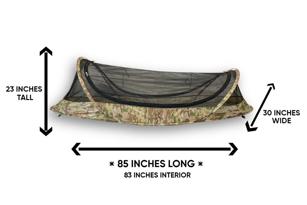 Usgi Industries Bivy Tent  Lightweight Single Person Sleeping Net System For Outdoors, Camping, Survival, Hiking, Backpack  Mesh