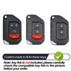 Mechcos Compatible With 2020 2021 Jeep Wrangler Jl Jlu Rubicon Jeep Gladiator Jt Sahara Jlu Oht1130261 Red Tpu Flip Key Fob Cove