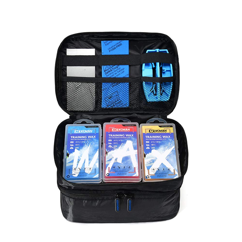Xcman Complete Ski Snowboard Tuning And Waxing Kit With Waxing Iron,Ski Training Wax,Edge Tuner,Ptex,Ski Waxing Brush,Waxing Scr