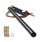 Bcharya Fire Starter Survival Tool, Ferro Rod Kit With Leather Neck Lanyard And Multi-Tool Striker, Flint And Steel Survival Ign