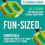 Bw Youth Bicycle Pedals - Kids Sized Bike Pedals With 1/2 Spindle - Black