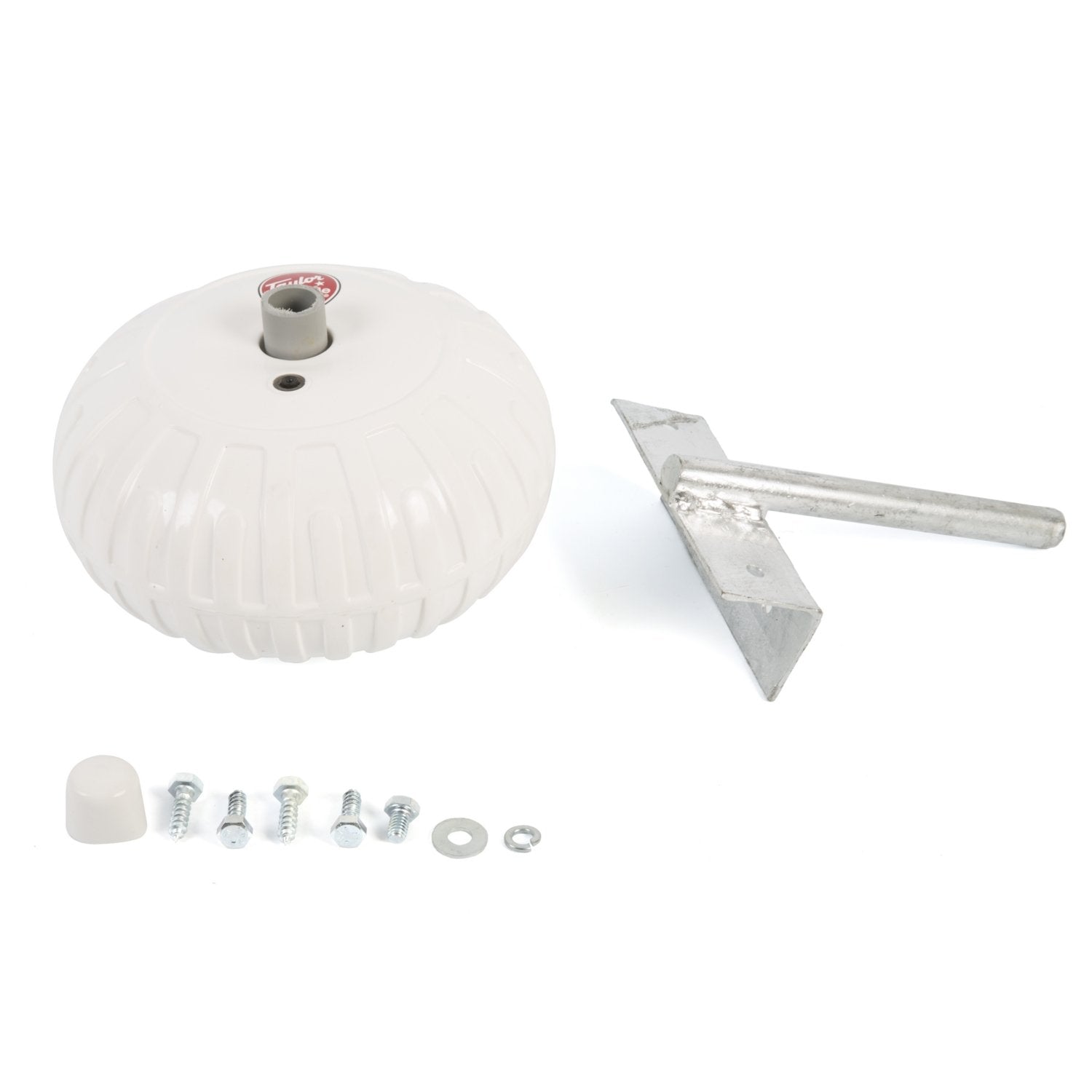 Taylor Made Products 1079 Dock Pro Inflatable Dock Boat Wheel, 9 Inch Diameter, Straight Mount ,White