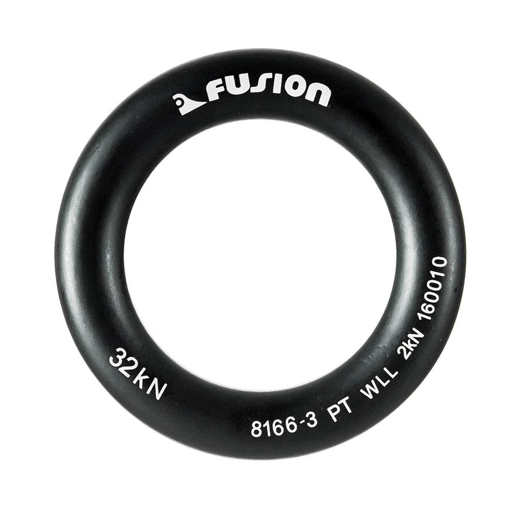 Fusion Climb Perfect Tension Aluminum O-Ring Large 2.625 Matte Black 32KN