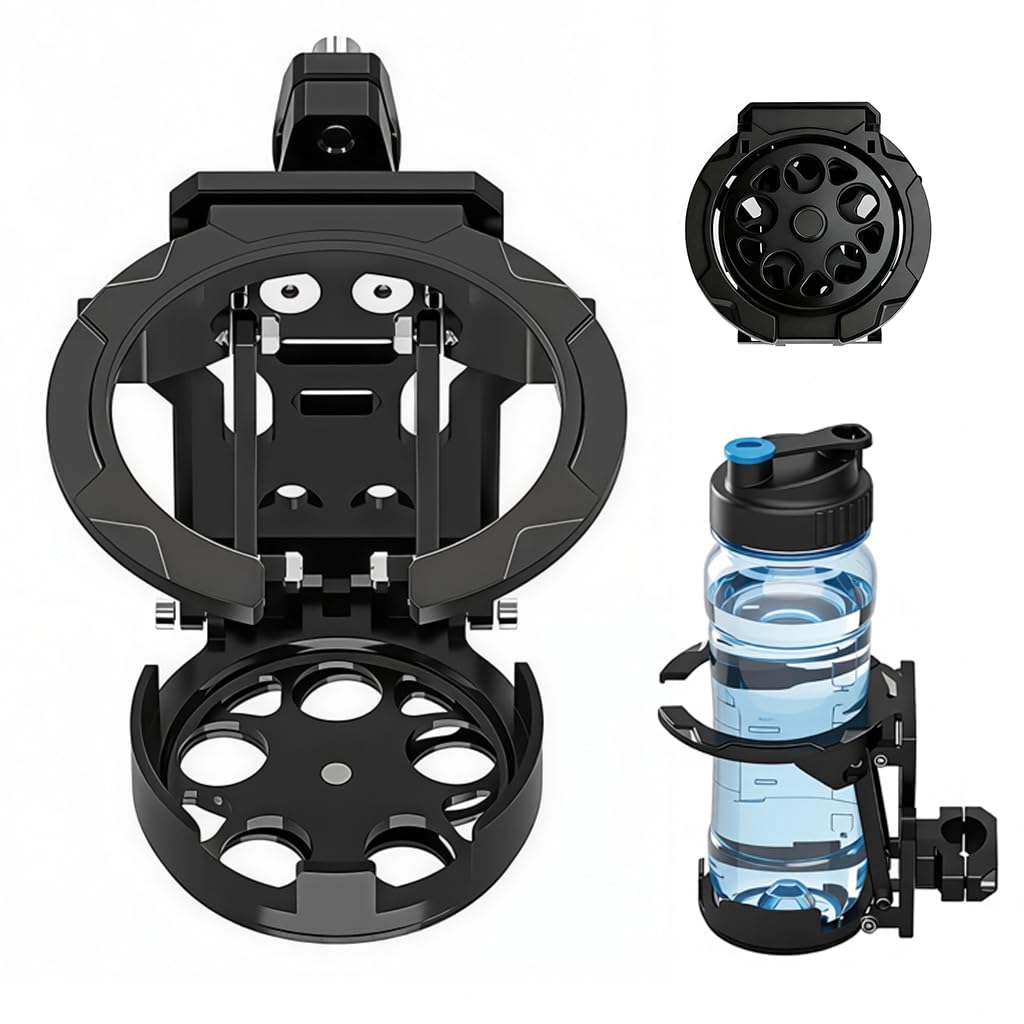 Proberos Folding Bottle Holder for Motorcycle Bicycle  Adjustable Bicycle Handlebar Water Bottle Cage Compatible with 2028mm H