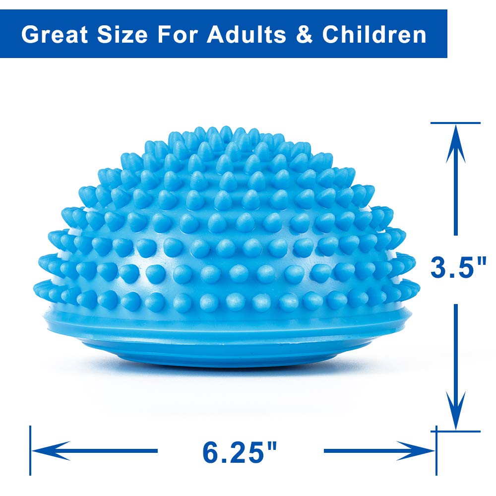 Strongtek Hedgehog Balance Pods With Hand Pump, Stability Balance Trainer Dots Plus Large Balance Pad, Core Body Balancing, Infl