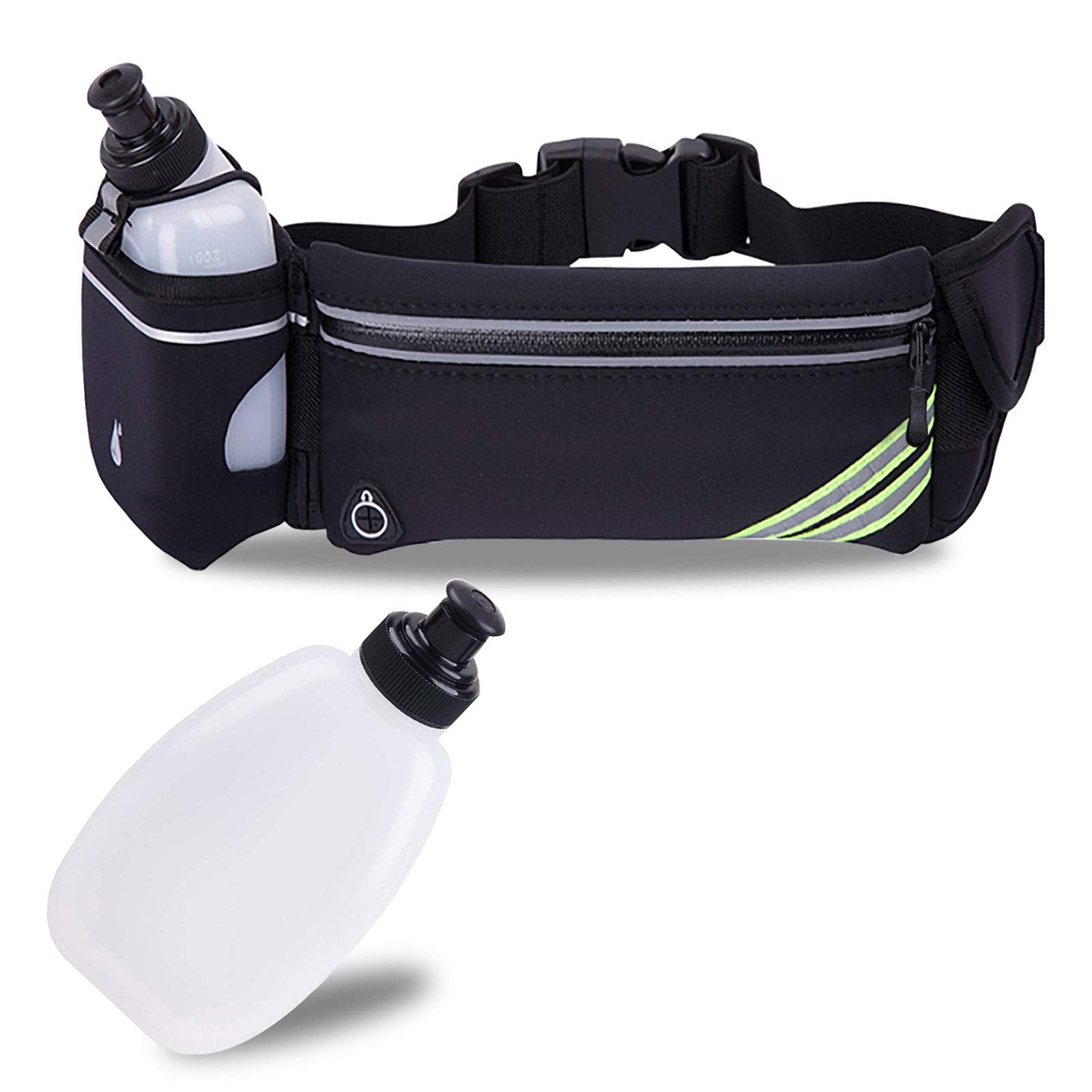 Waterproof Running Belt Water Bottle Waist Pack,Sport Pouch Fanny Pack for Men Women Runners Waist Bag,Hybration Workout Running