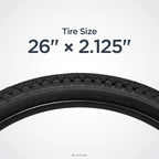 Schwinn Replacement Bike Tire, Cruiser Bike, Smooth Tread, 26 X 2.12-Inch , Black With Kevlar Bead