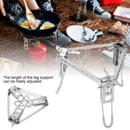 Fastuu Camping Pot Stand, Foldable Stainless Steel Stove Pot Rack, Portable Outdoor Fuel Grill Tripod For Camping Wood Stove, Si