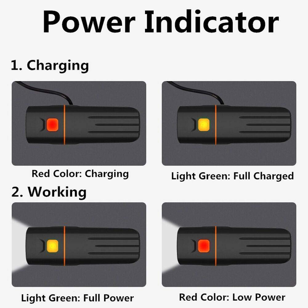 Usb Rechargeable Bike Light Front, Super Bright 3 Led 3000 Lumens, Runtime 10Hrs Waterproof Bicycle Headlight And Taillight, Fre