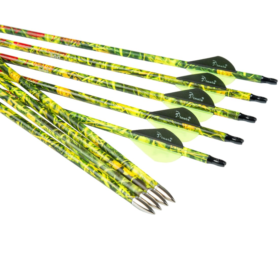Pinals Archery 28 300 340 350 400 Spine Carbon Hunting Arrows For Compound Recurve Bow Practice Target 28 Inch Camo Arrow Shaft
