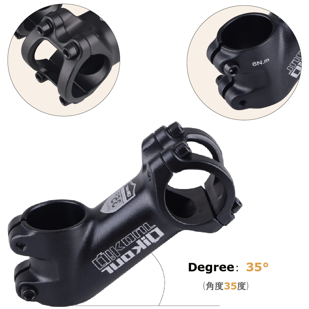 Yapjeb 31.8 Handlebar Stem Riser 35 Degree Bike Stem 70Mm 80Mm 90Mm Bicycle Stem Mtb Stem For Mountain Bike Road Bike Bmx Mtb (3