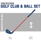 Franklin Sports Kids Golf Set, 28'' Club With Oversized Club Head & 2 Foam Golf Balls, Ergornomic Hand Grip For Proper Hand Posi