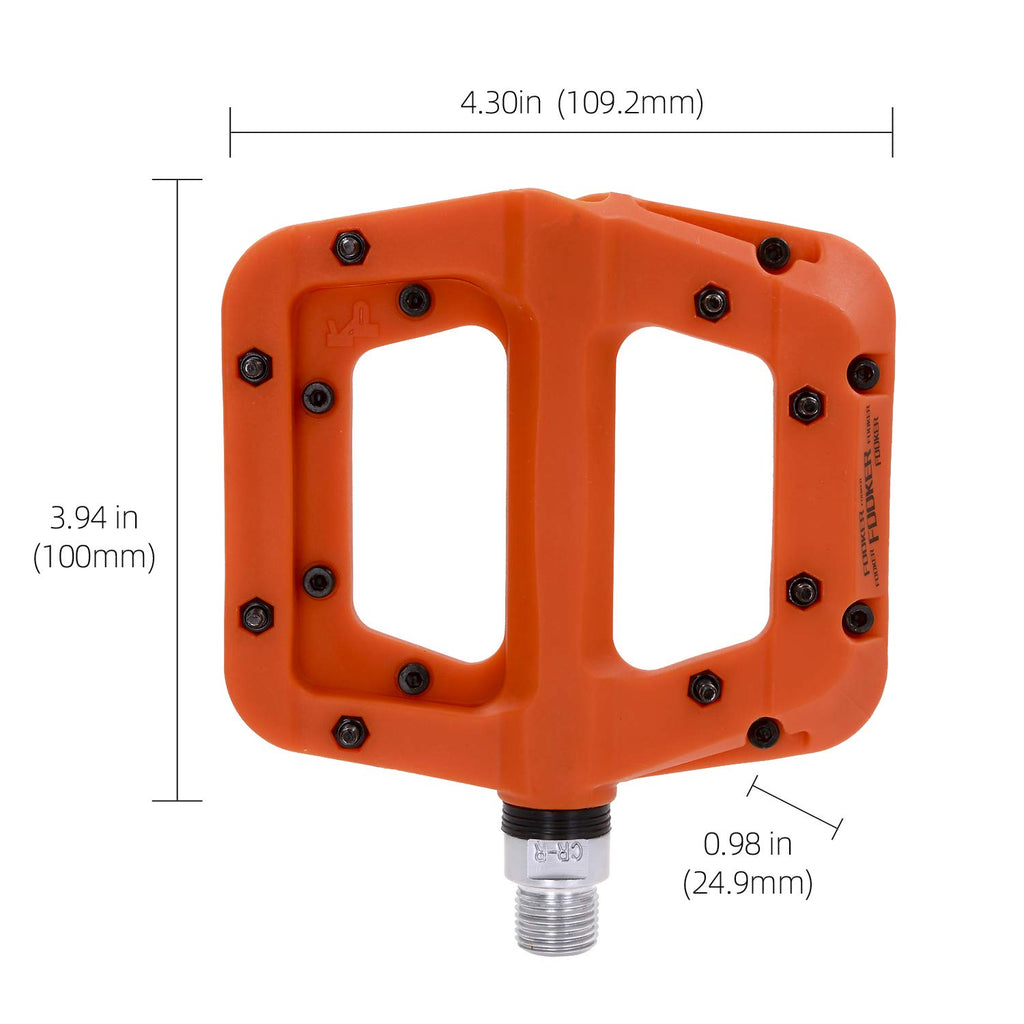 Fooker Mtb Pedals Mountain Bike Pedals 3 Bearing Non-Slip Lightweight Nylon Fiber Bicycle Platform Pedals For Bmx Mtb 9/16''