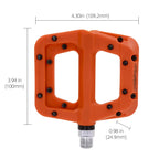 Fooker Mtb Pedals Mountain Bike Pedals 3 Bearing Non-Slip Lightweight Nylon Fiber Bicycle Platform Pedals For Bmx Mtb 9/16''
