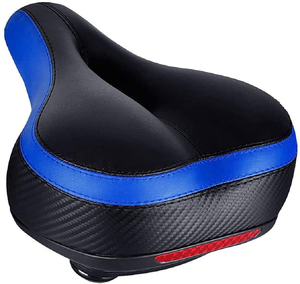Tonbux Comfortable Bicycle Seat, Bike Seat Replacement With Dual Shock Absorbing Ball Wide Bike Seat Memory Foam Bicycle Seat Wi