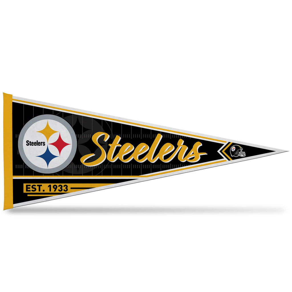 Rico Industries Nfl Football Pittsburgh Steelers Classic 12'' X 30'' Felt Wall D  Cor Pennant - Great For Home/Bed Room/Man Cave
