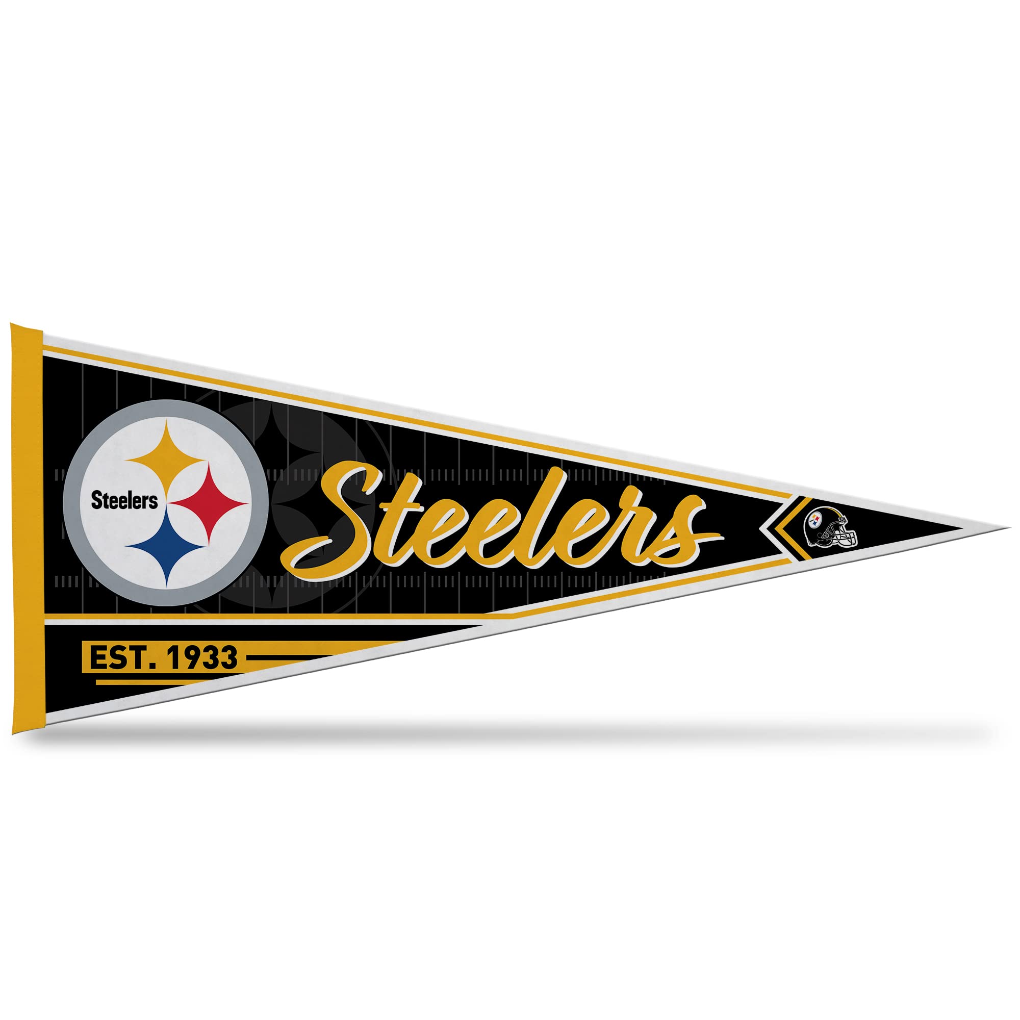 Rico Industries Nfl Football Pittsburgh Steelers Classic 12'' X 30'' Felt Wall D  Cor Pennant - Great For Home/Bed Room/Man Cave