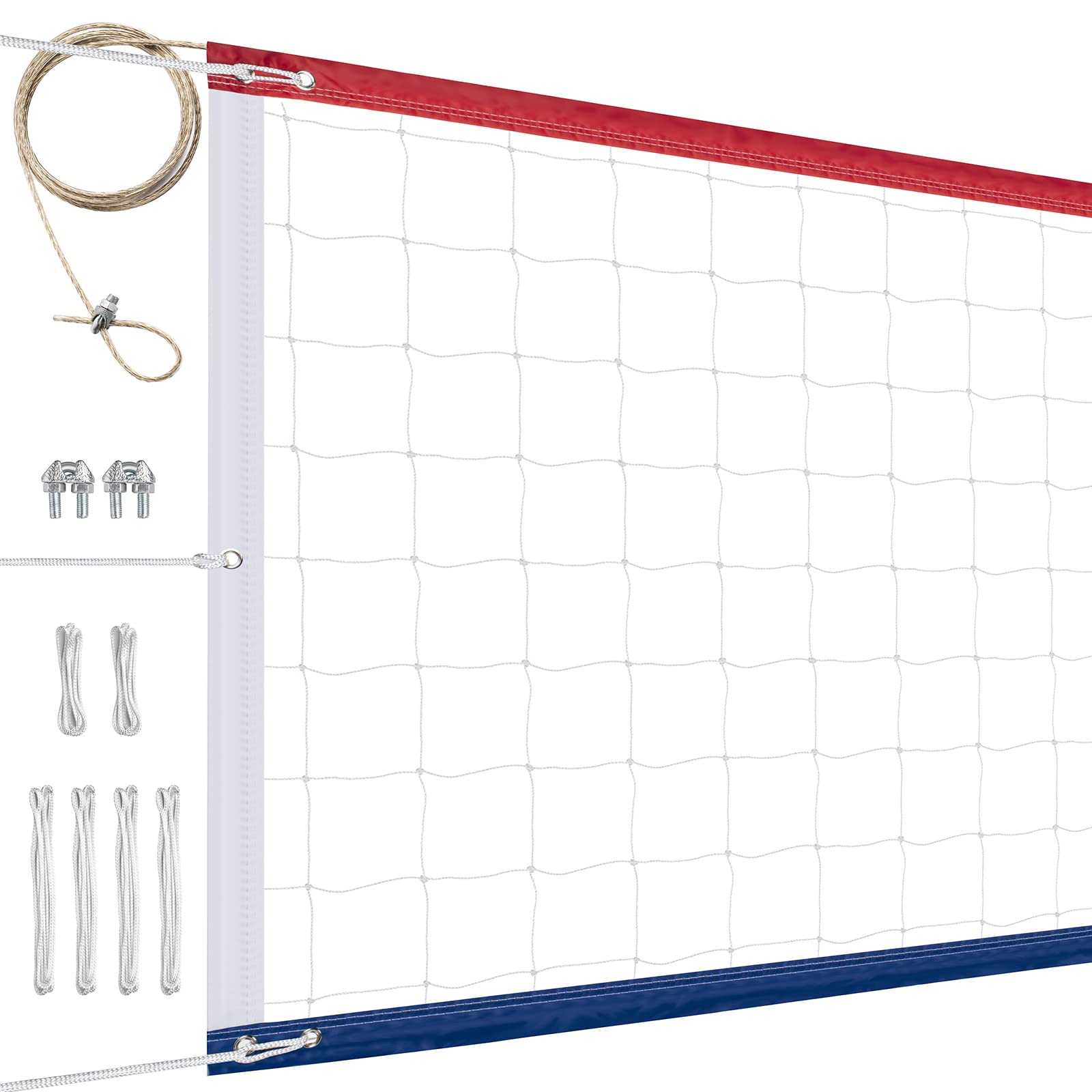 Xxxyyy Professional Volleyball Net Outdoor Heavy Duty, Upgraded Weather Resistance, Lengthened Stainless Steel Cable, Thicker Si