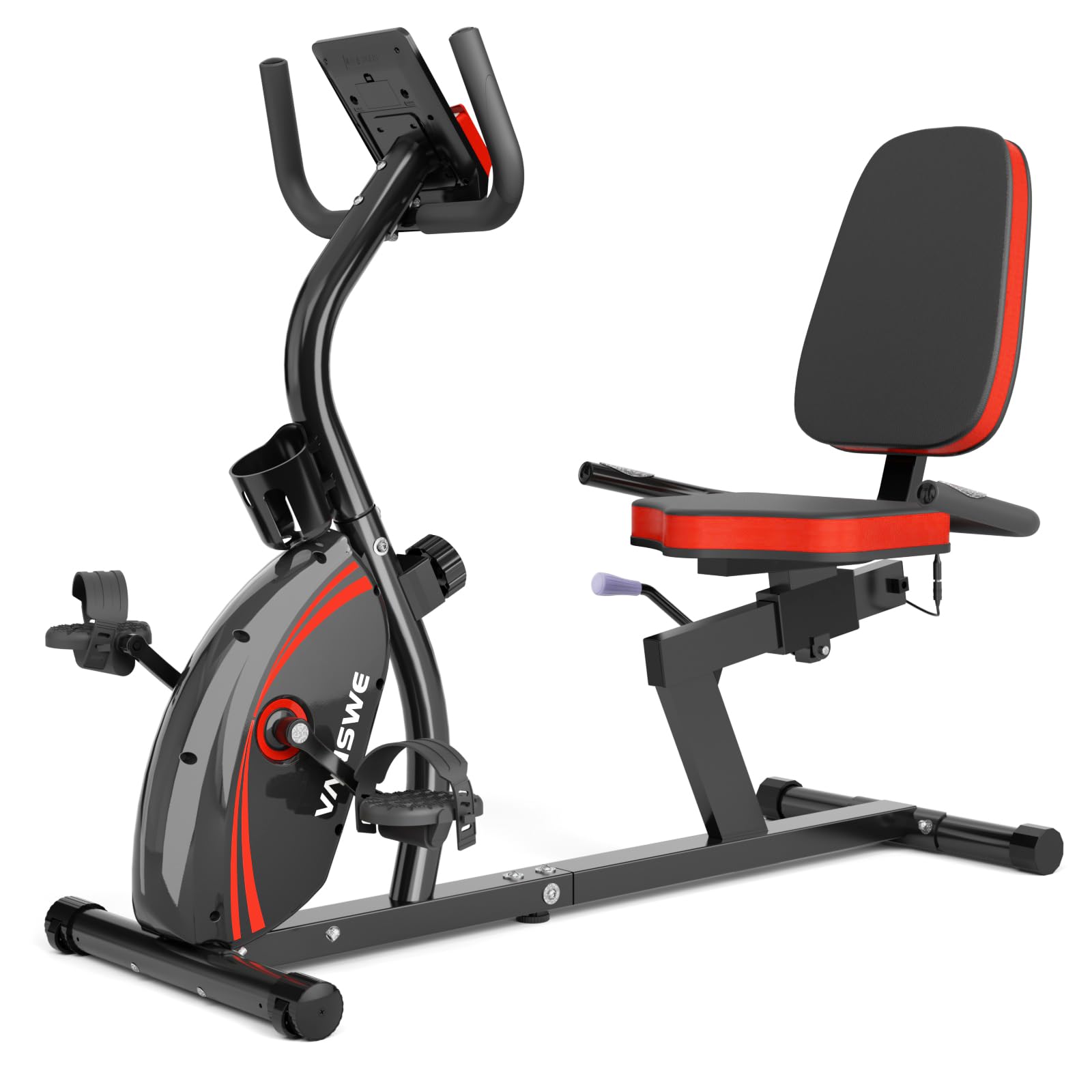 Vanswe Recumbent Exercise Bike For Adults Seniors - For Home Workout With 16 Levels Resistance, 380 Lbs Weight Capacity, Bluetoo