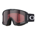 Oakley Line Miner L Matte Black w/Prizm Garnet Ski Goggles for Men for Women + Bundle Accessory Leash Kit, Microfiber Pouch