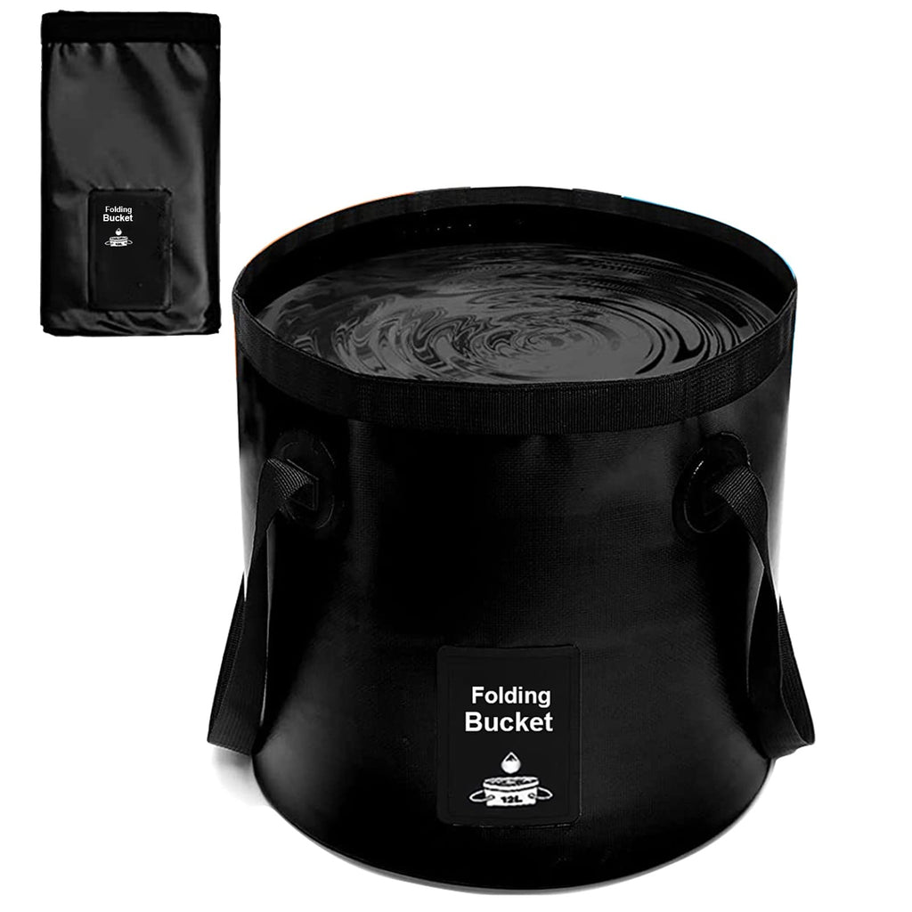 Collapsible Bucket With Handle, Lightweight Folding Water Container, Portable Collapsible Bucket For Fishing, Camping, Hiking, B