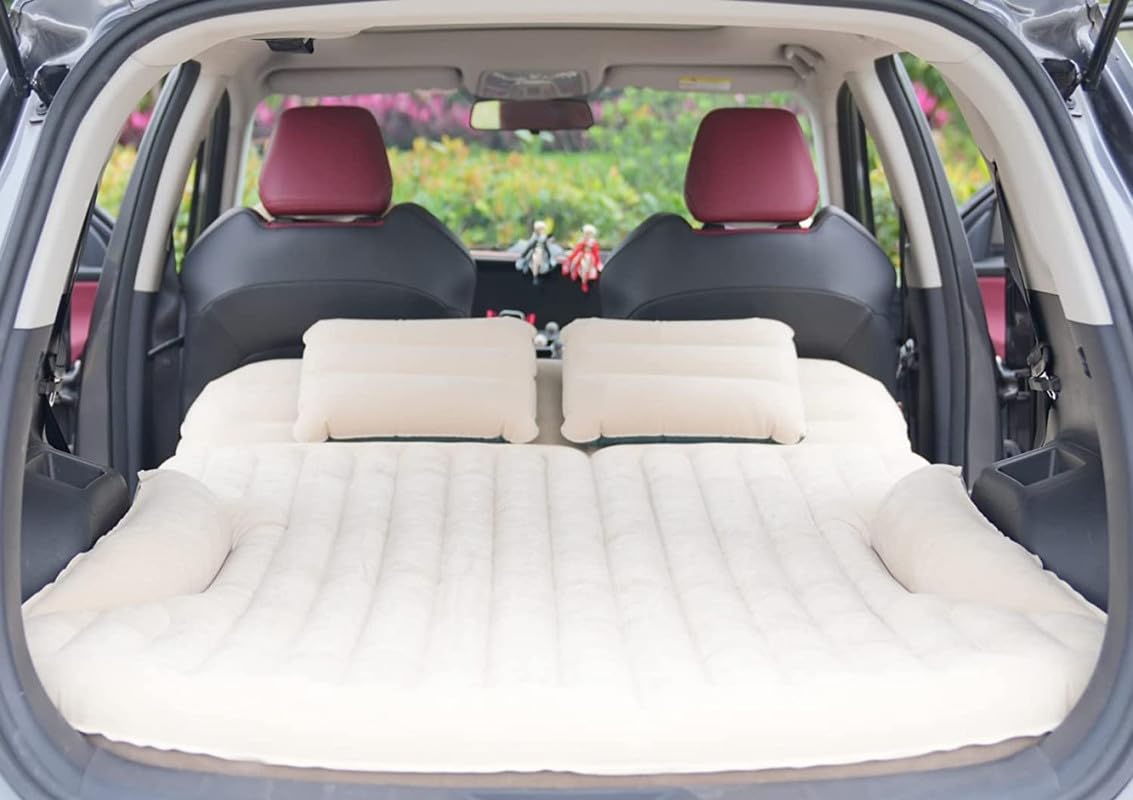 Kmz Air Mattress Thickened And Double-Sided Flocking Travel Camping Bed With 2 Pillows Dedicated Mobile Cushion Extended Outdoor