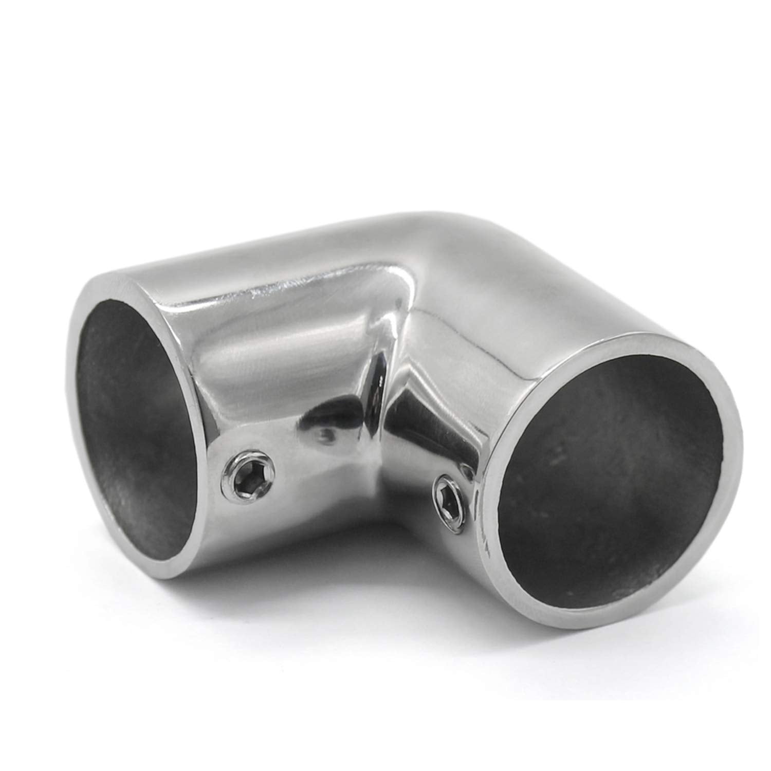 NRC&XRC Heavy Dudy Marine Grade 316 Steel Stainless 2-Way Boat Hand Rail Fitting 90 Degree Elbow for 7/8 O.D. Tube