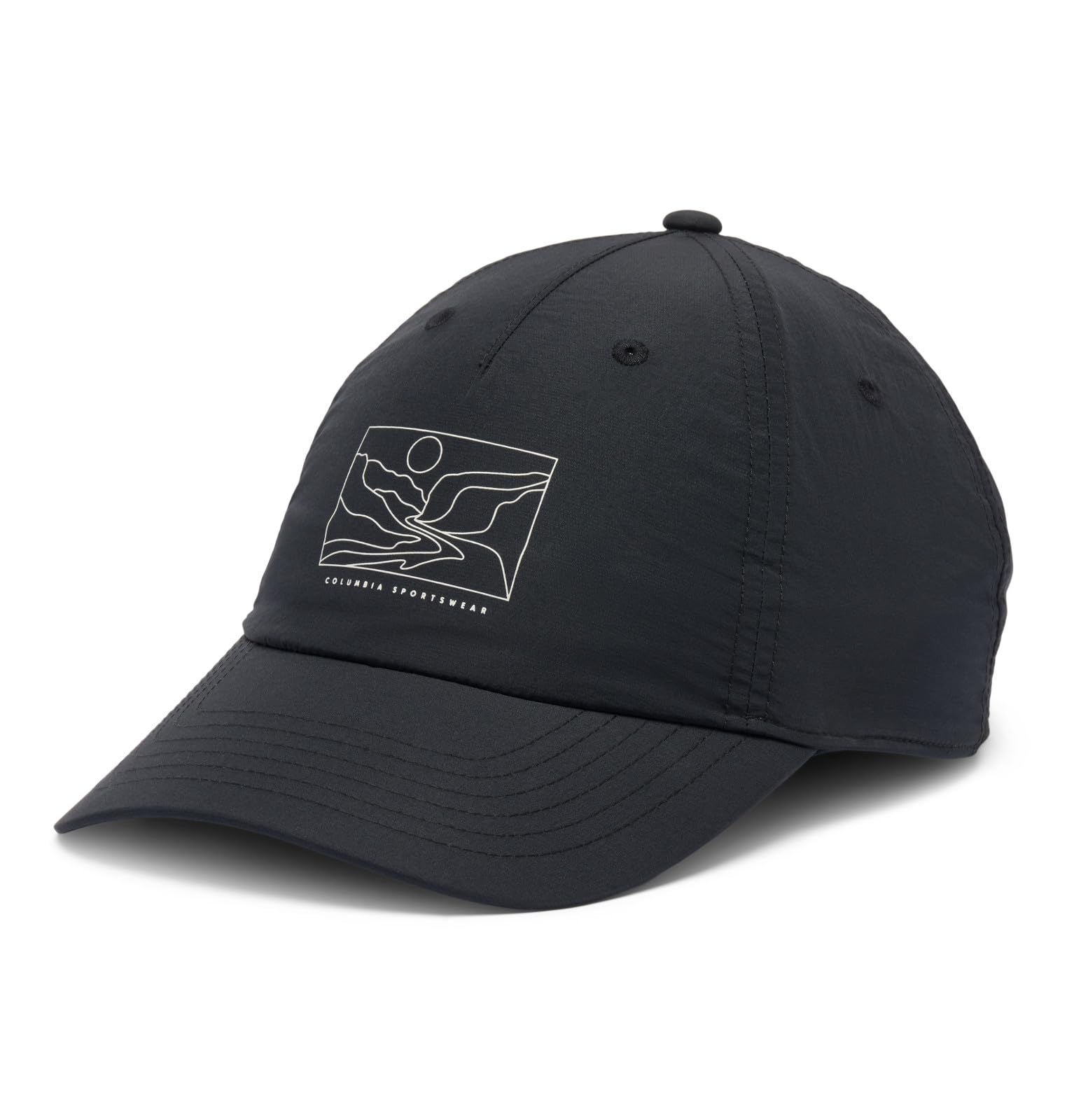 Columbia Unisex OmniShield Spring Canyon Ii Ball Cap, Black, Find Your Trail, One Size