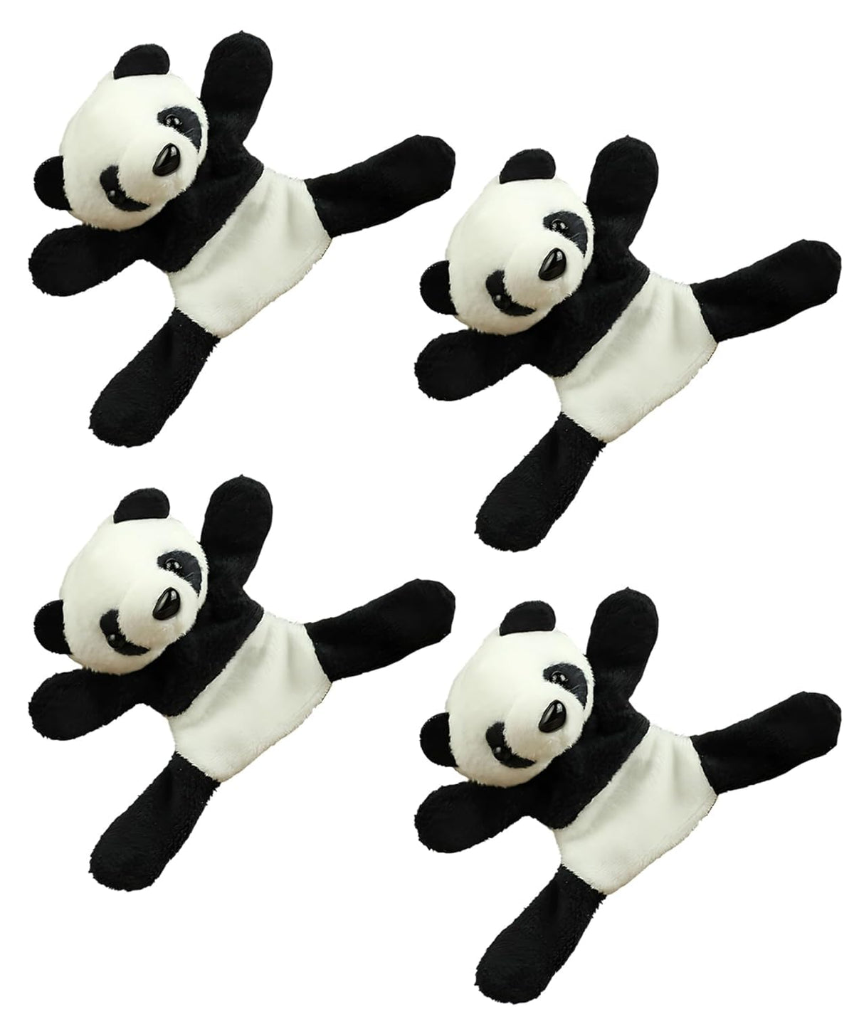 Panda Plush Fridge Magnets (Set of 2) | Soft Stuffed Animal Refrigerator Magnets | Cute 3D Panda Magnetic Fridge Decoration for