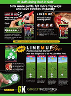 Line M Up Pro Precision Golf Ball Alignment / Identification Tool, Putt Positioning Ball Marker, & Sharpie