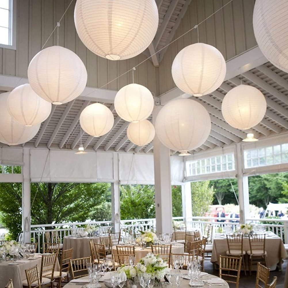 Bluedeal 12 Inch Round Hanging Ball Lantern Lamps For Birthday Wedding Christmas Parties, Home Decor And Weddings Decorations (P