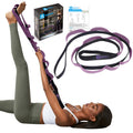 A Azurelife Stretch Strap With 11 Loops, Half Elastic Stretching Strap Band - Stretch Tool For Yoga Physical Therapy, Dance And 