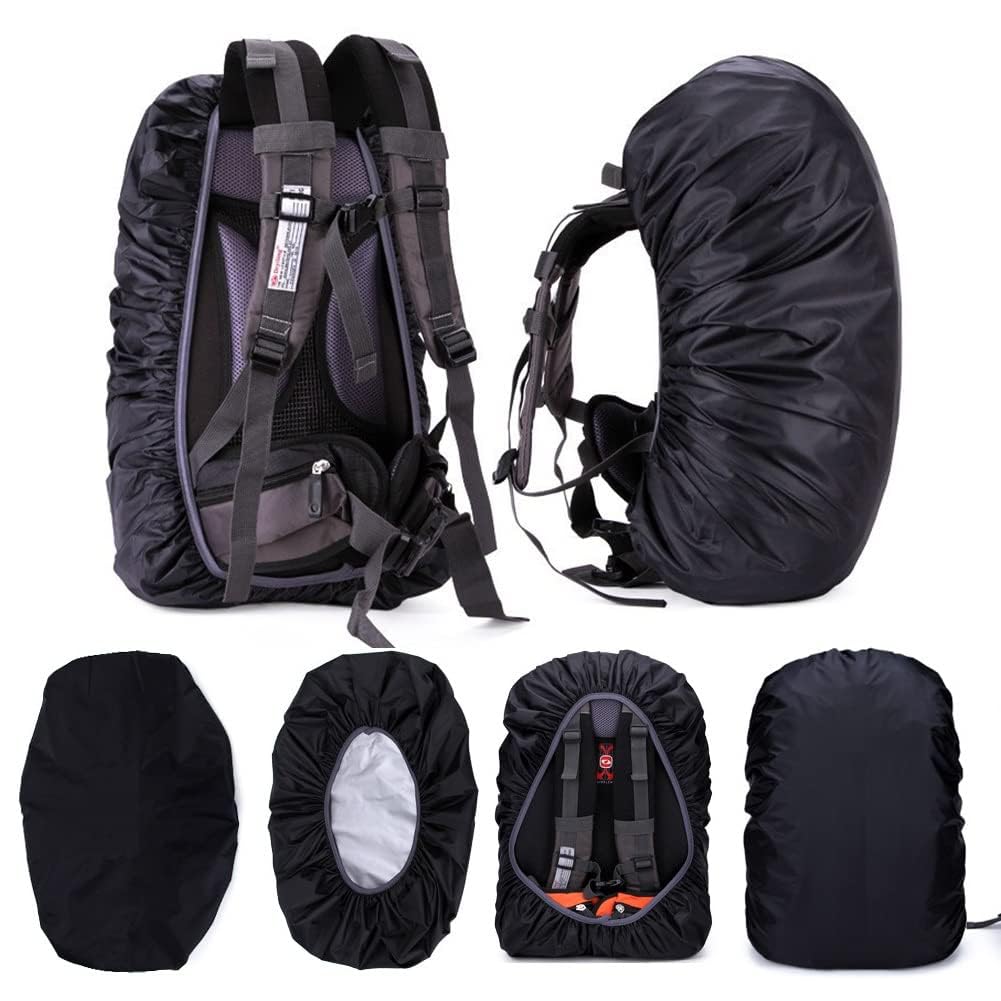 Bkqptl Waterproof Luggage Backpack Rain Cover  Dustproof Travel Rucksack Bag Cover With Adjustable Buckles & Elastic For Laptop