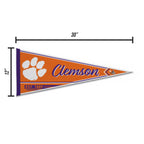 Rico Industries Ncaa Clemson Tigers Classic 12'' X 30'' Felt Wall D  Cor Pennant - Great For Home/Bed Room/Man Cave D  Cor