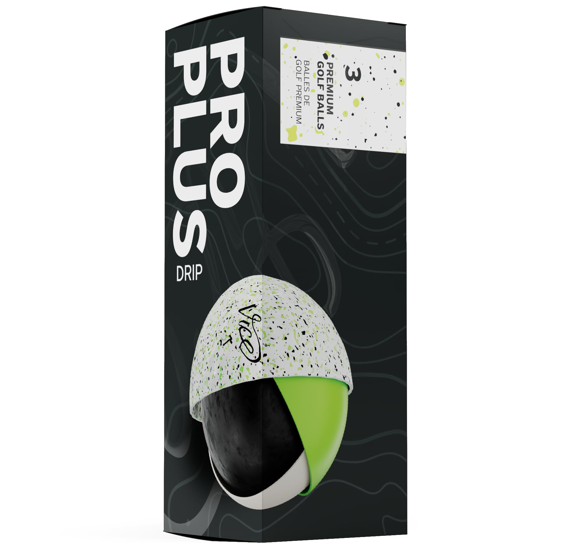 Vice Pro Plus Golf Balls (2025 Model) (Lime/Black Drip)