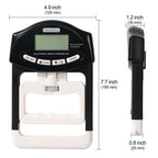 Handeful Digital Hand Dynamometer Grip Strength Measurement Meter Auto Capturing Electronic Hand Grip Power 198Lbs / 90Kgs Black