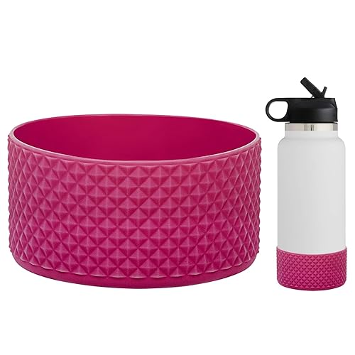 Wk Ieason Diomond Protective Silicone Sleeve Boot For 20-40Oz Stanley Tumbler And Compatible With 12Oz -24Oz Hydro Flask Water B