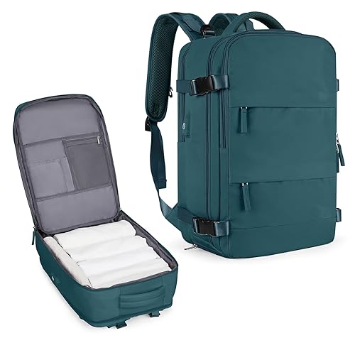 Coowoz Large Travel Backpack For Women Men,Carry On Flight Approved,Hiking Waterproof Outdoor Sports Rucksack Casual Daypack Fit